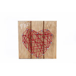 HEART OF THE HOME Tableau motif cœur - 10 x 10 cm - Rouge