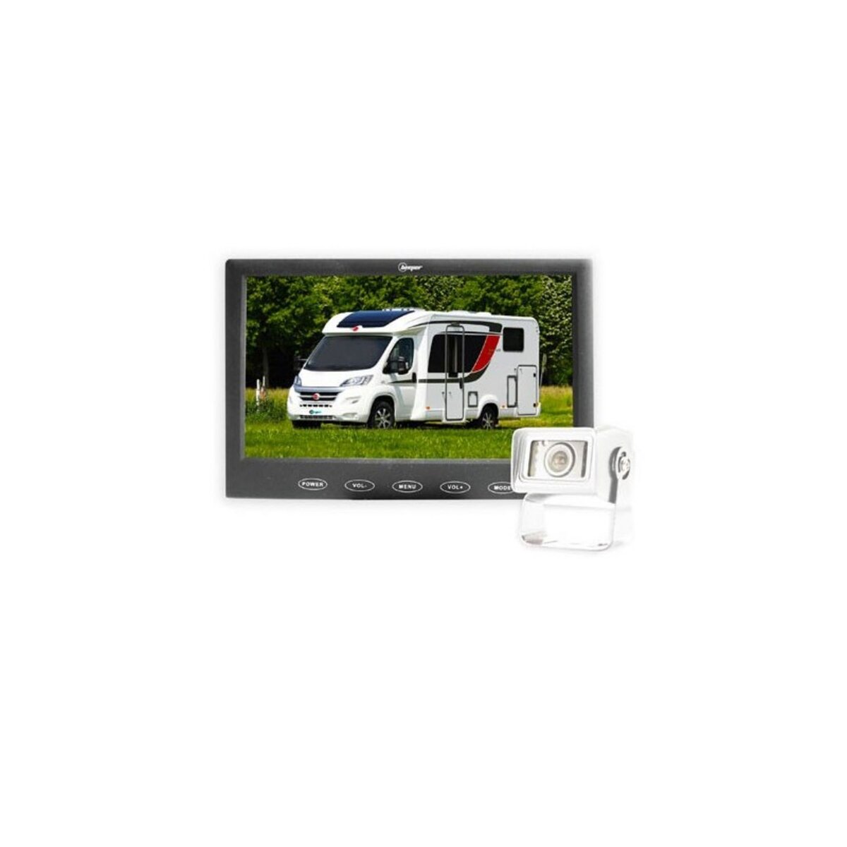 BEEPER Kit vidéo de recul HD avec écran LED 7  & micro-caméra blanche RWEC110X-N