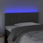 Voir la diapositive 3 : VIDAXL Tete de lit a LED Gris fonce 80x5x78/88 cm Velours