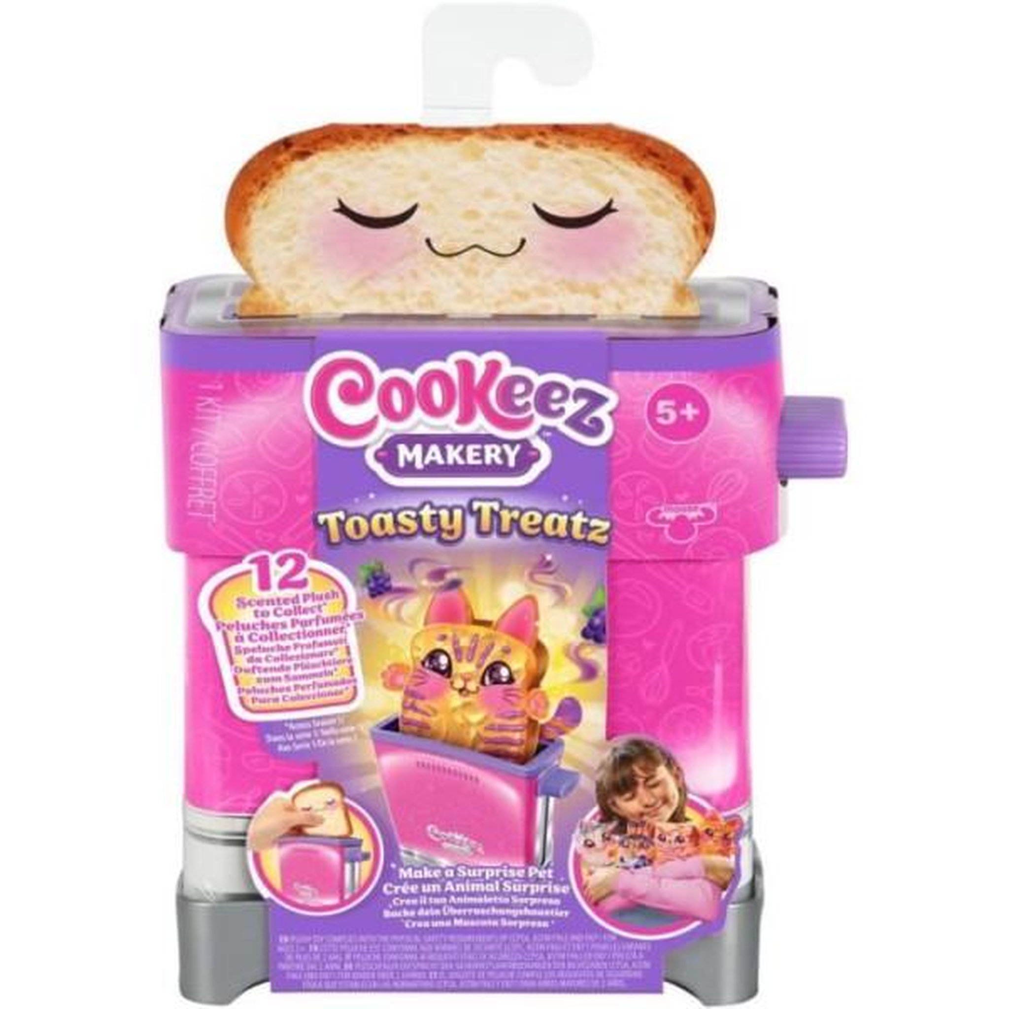 Voir la diapositive 1 : MOOSE TOYS Toasty treatz - moose toys - cookeez makery - peluche parfumée en forme de toast, grille-pain interactif, modele peluche aléat