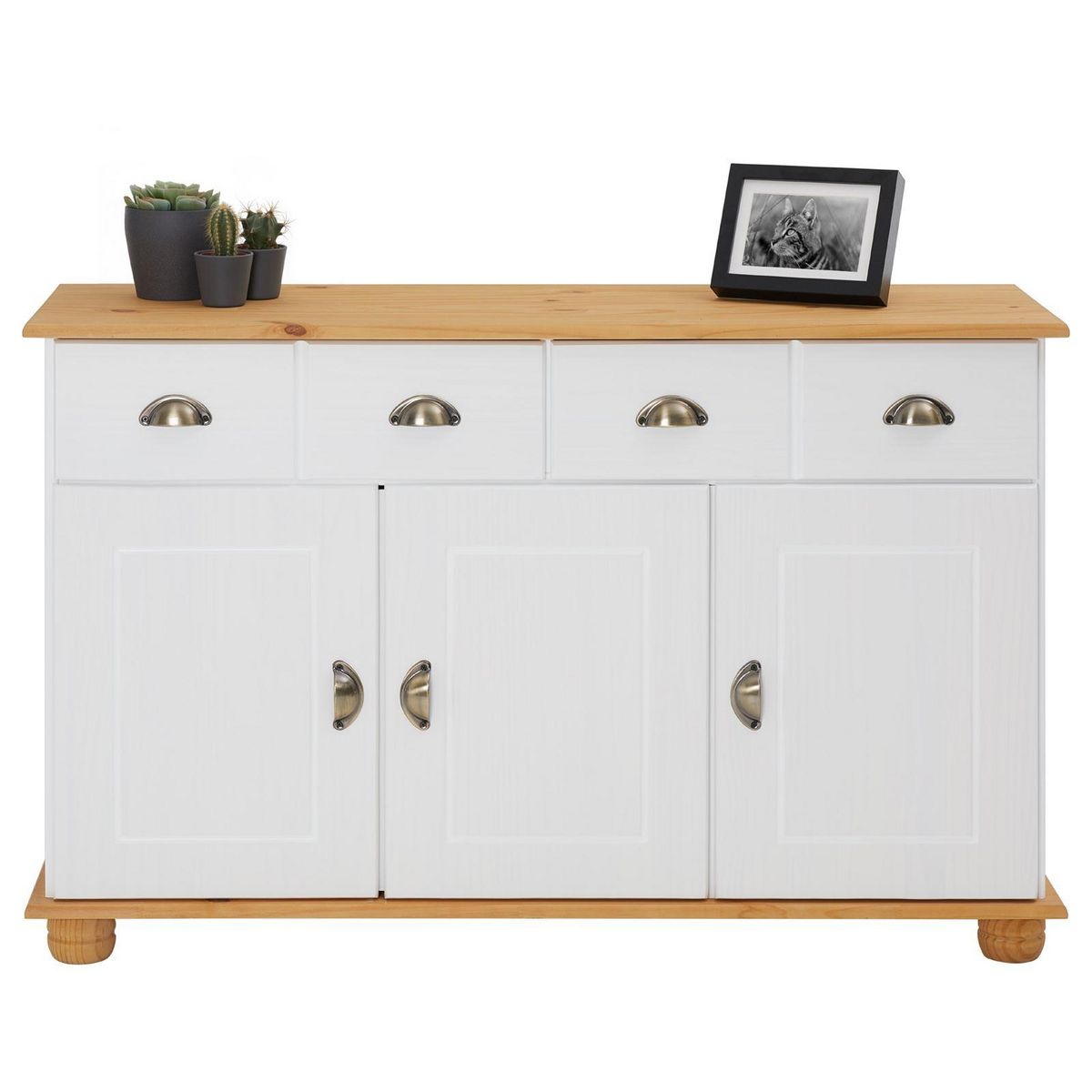 IDIMEX Buffet COLMAR en pin massif, 2 tiroirs et 3 portes