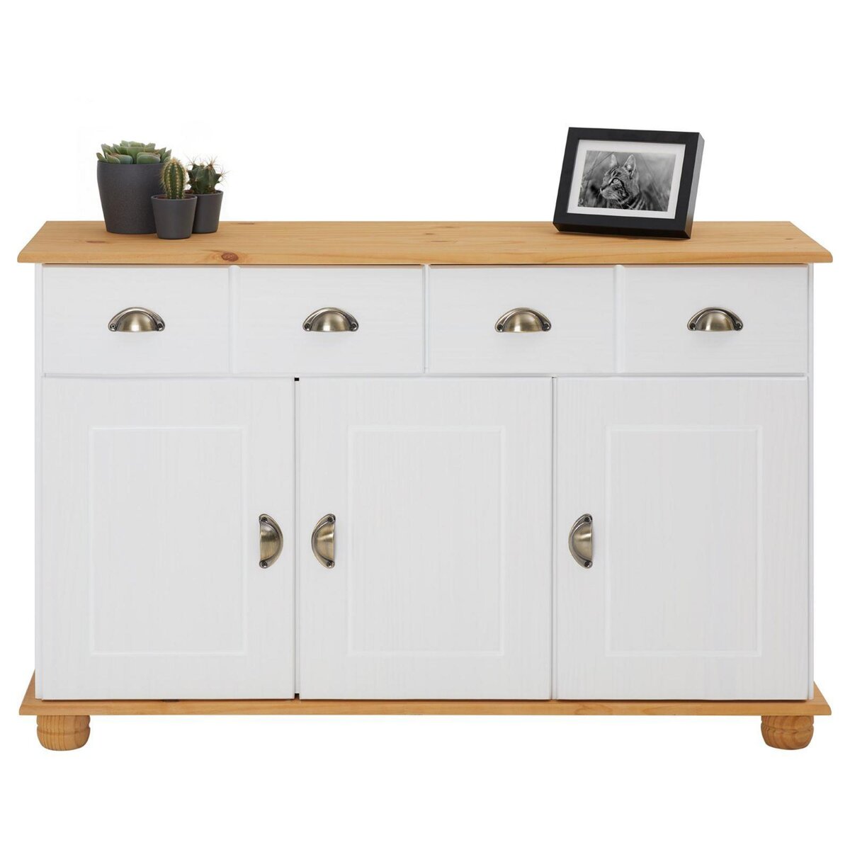 IDIMEX Buffet COLMAR en pin massif, 2 tiroirs et 3 portes