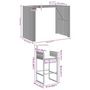 Voir la diapositive 6 : VIDAXL Ensemble de bar de jardin 5 pcs avec coussins gris poly rotin