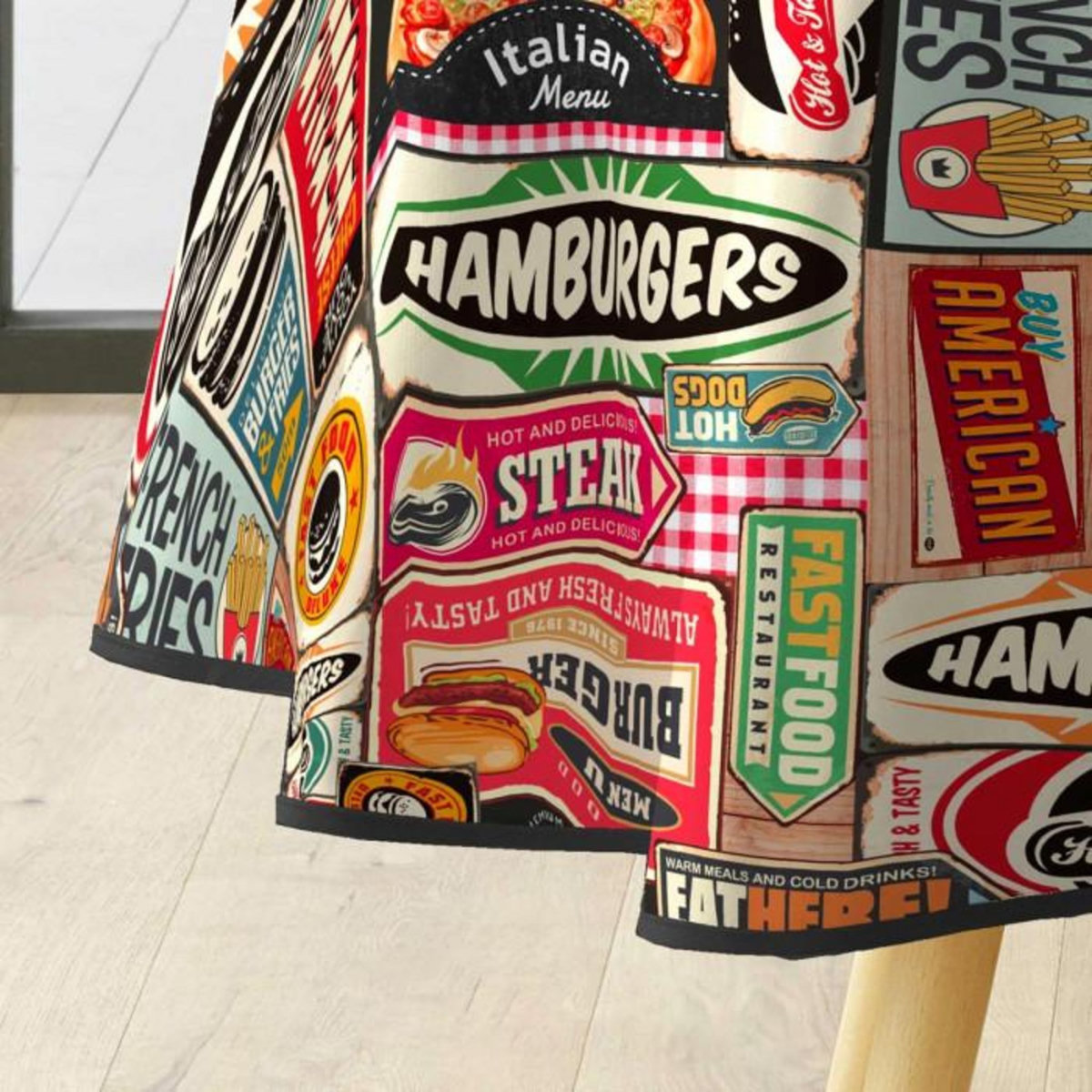 Paris Prix Nappe Toile Cirée Ronde  Americano  160cm Multicolore