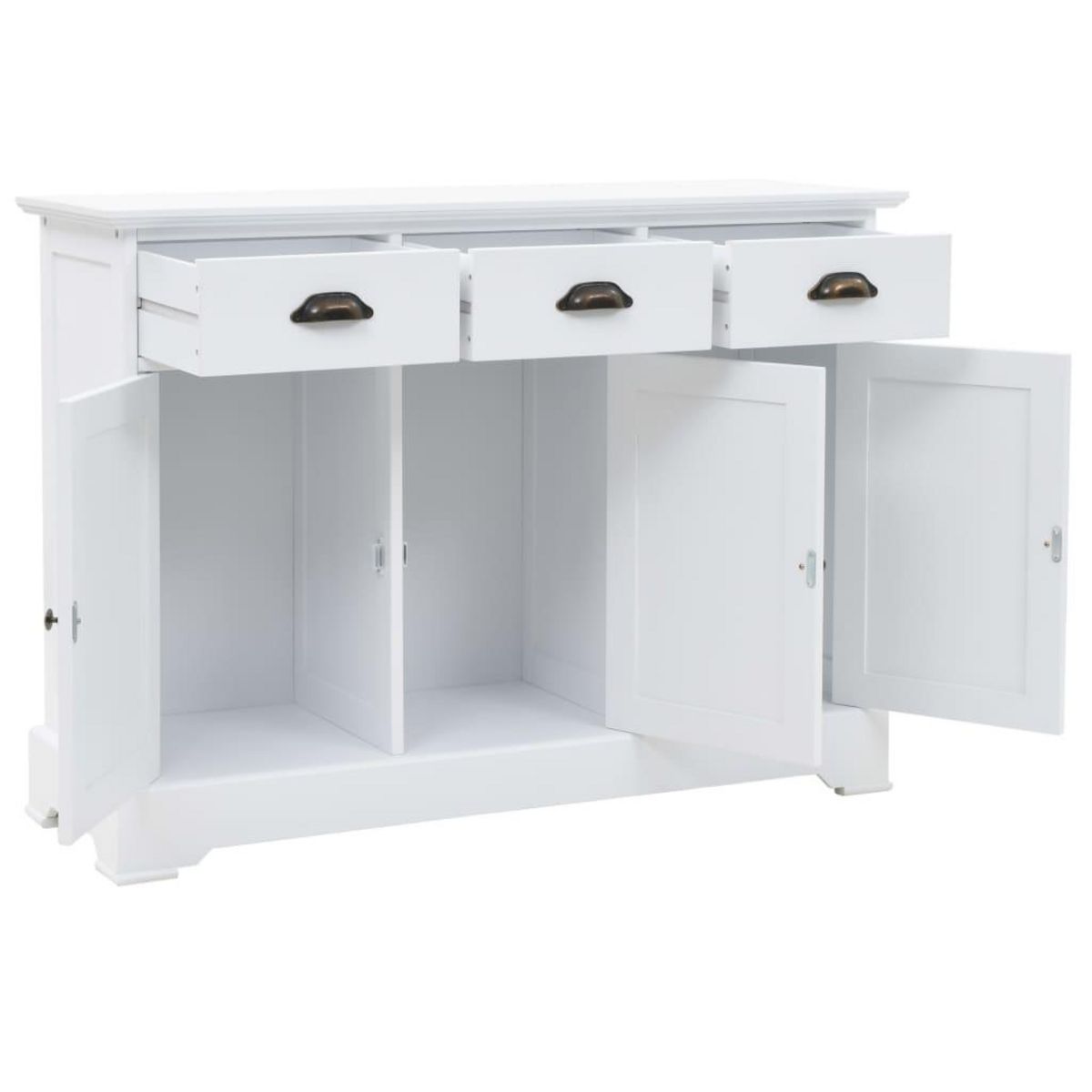 VIDAXL Buffet avec 3 portes MDF et Bois de pin 105x35x77,5 cm
