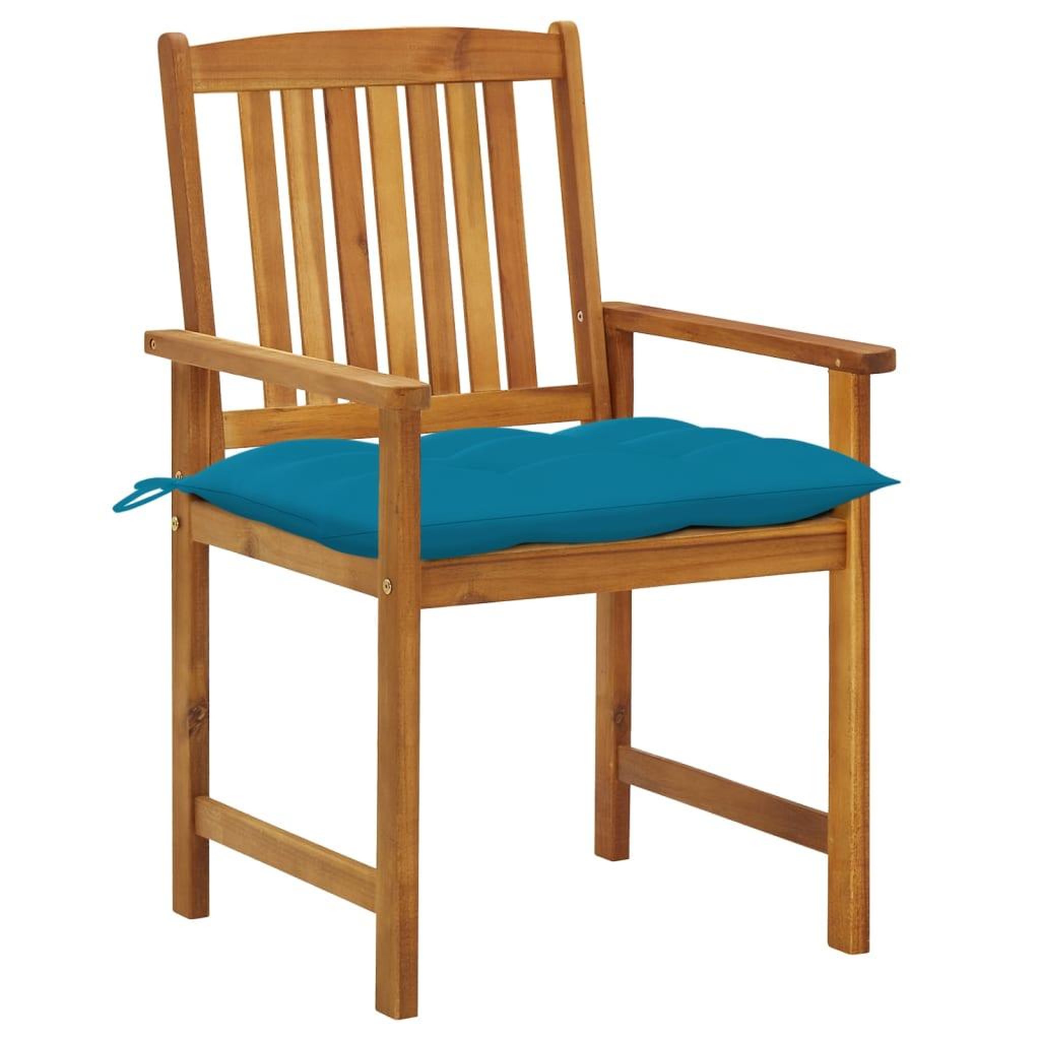 Voir la diapositive 2 : VIDAXL Chaises de jardin avec coussins lot de 8 Bois d'acacia solide
