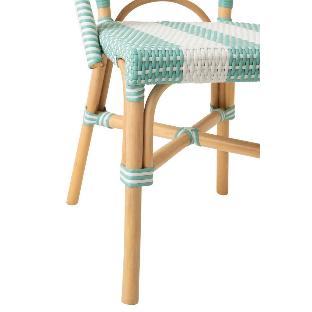 Paris Prix Chaise de Jardin en Rotin  Reyes  86cm Bleu & Blanc