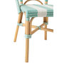 Voir la diapositive 5 : Paris Prix Chaise de Jardin en Rotin  Reyes  86cm Bleu & Blanc
