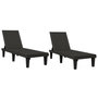 Voir la diapositive 2 : VIDAXL Chaises longues lot de 2 noir 155x58x83 cm polypropylene