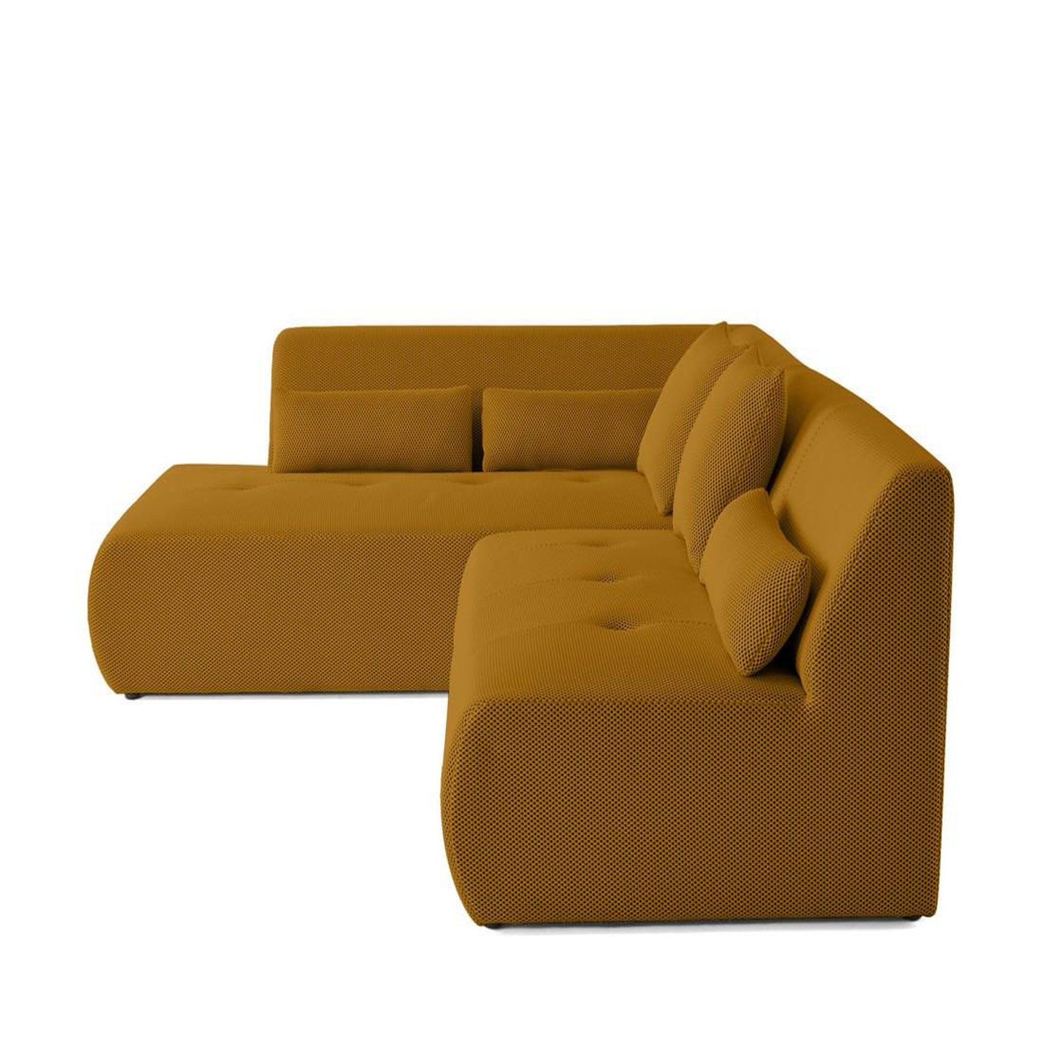 Voir la diapositive 3 : LISA DESIGN Onyx - canapé modulable d'angle gauche - 5 places - en tissu mailles 3d