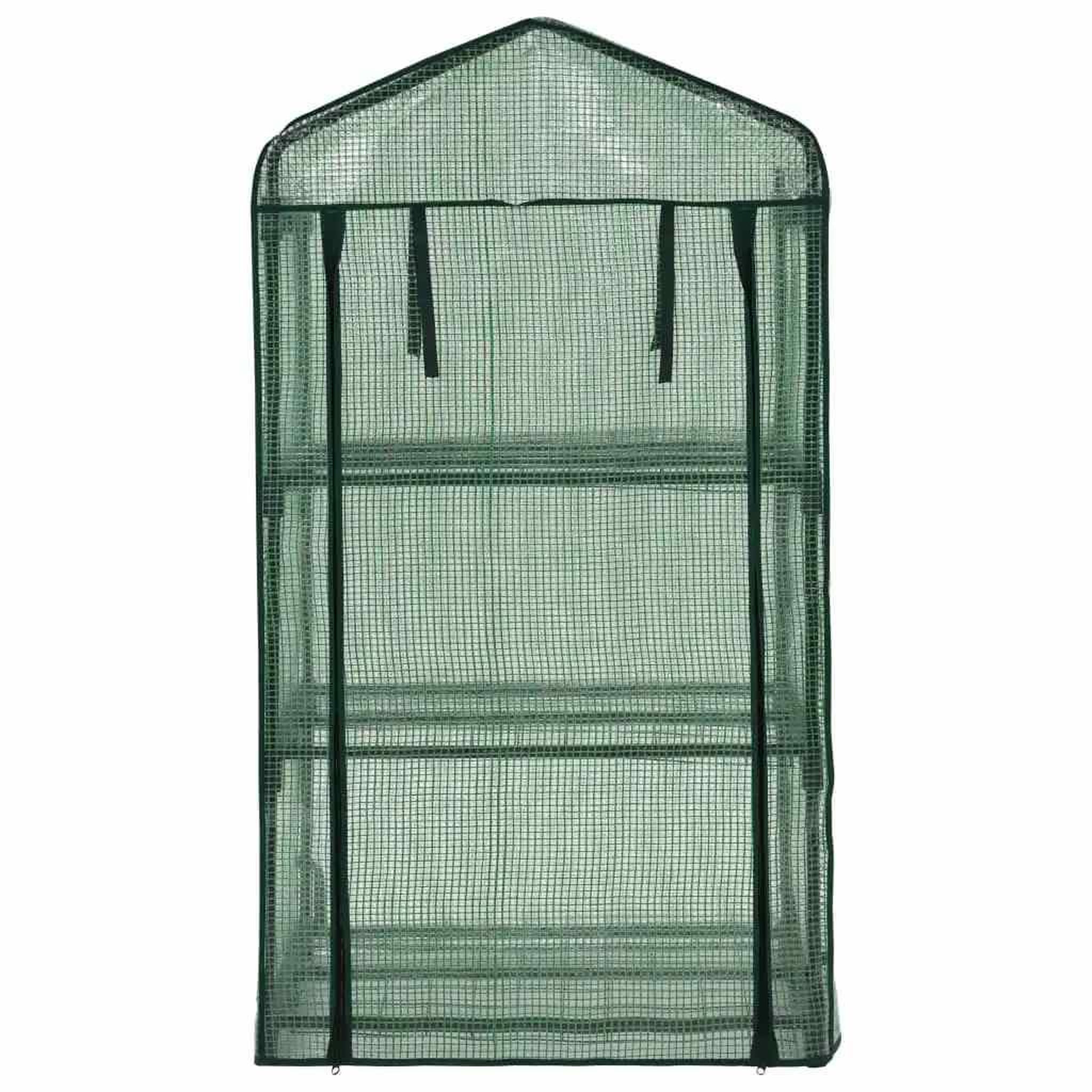 Voir la diapositive 4 : VIDAXL Mini-serre a 3 niveaux 69x49x125 cm