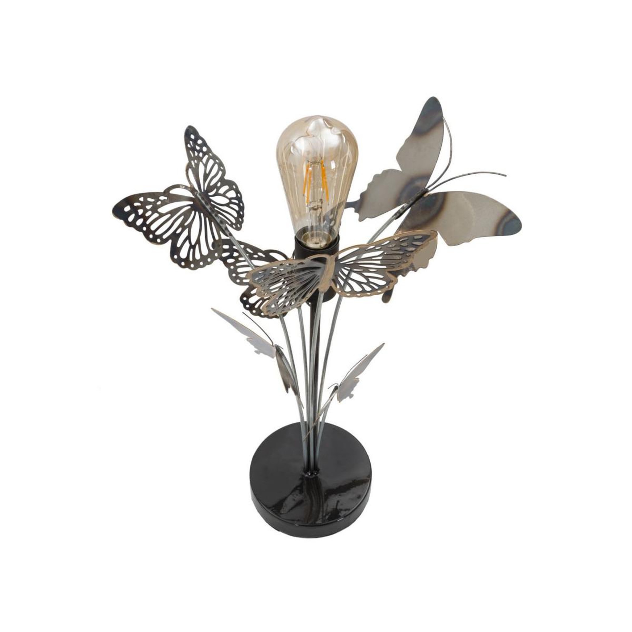 Voir la diapositive 4 : Paris Prix Lampe à poser en métal  papillons  47cm multicolore