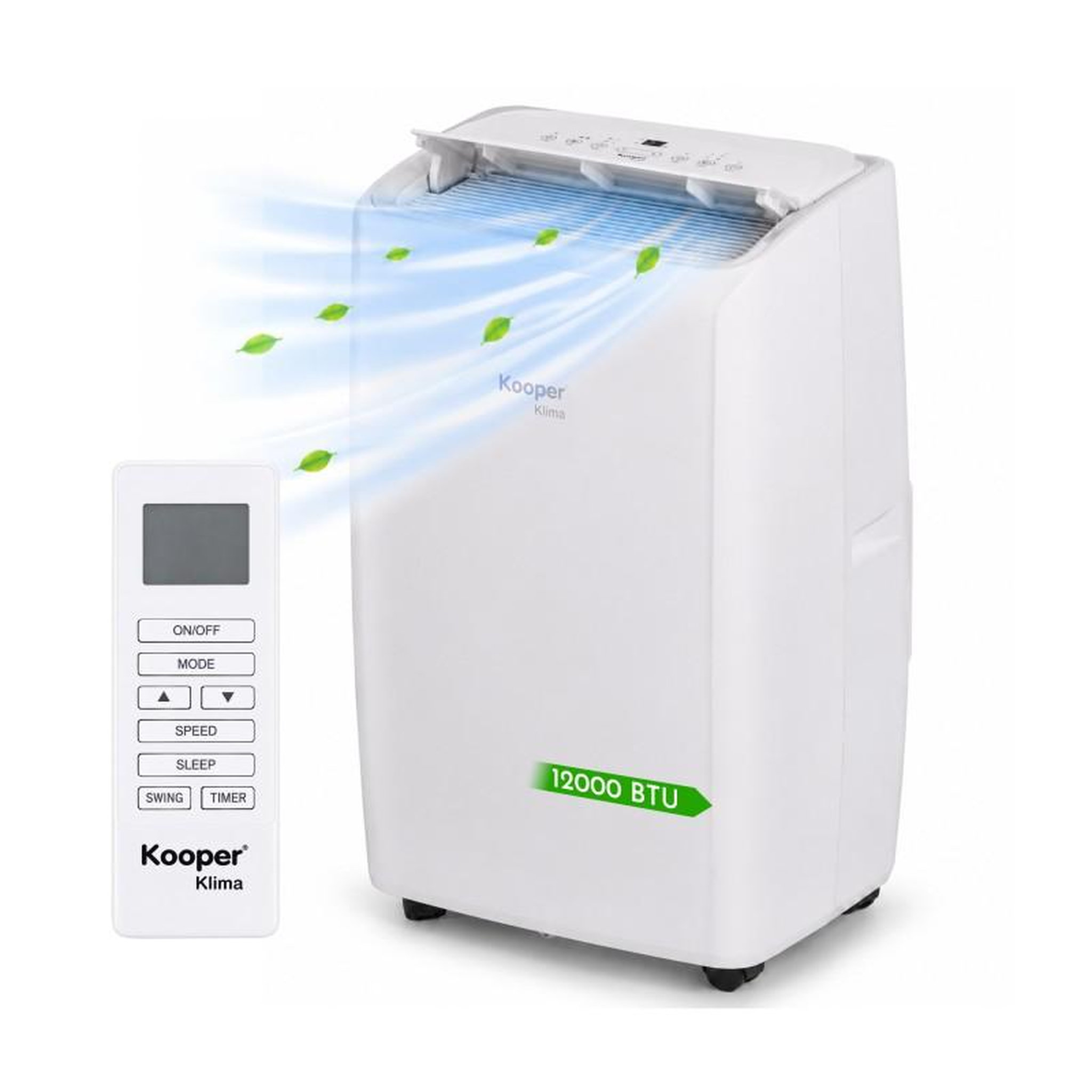 Voir la diapositive 1 : AARKE Kooper - 5925931 - Blanc - Climatiseur Portable - 12000 Btu - Chaud/froid