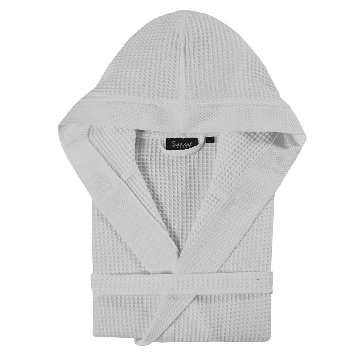 Sensei Maison Peignoir mi-long nid d'abeille SPA CAPUCHE