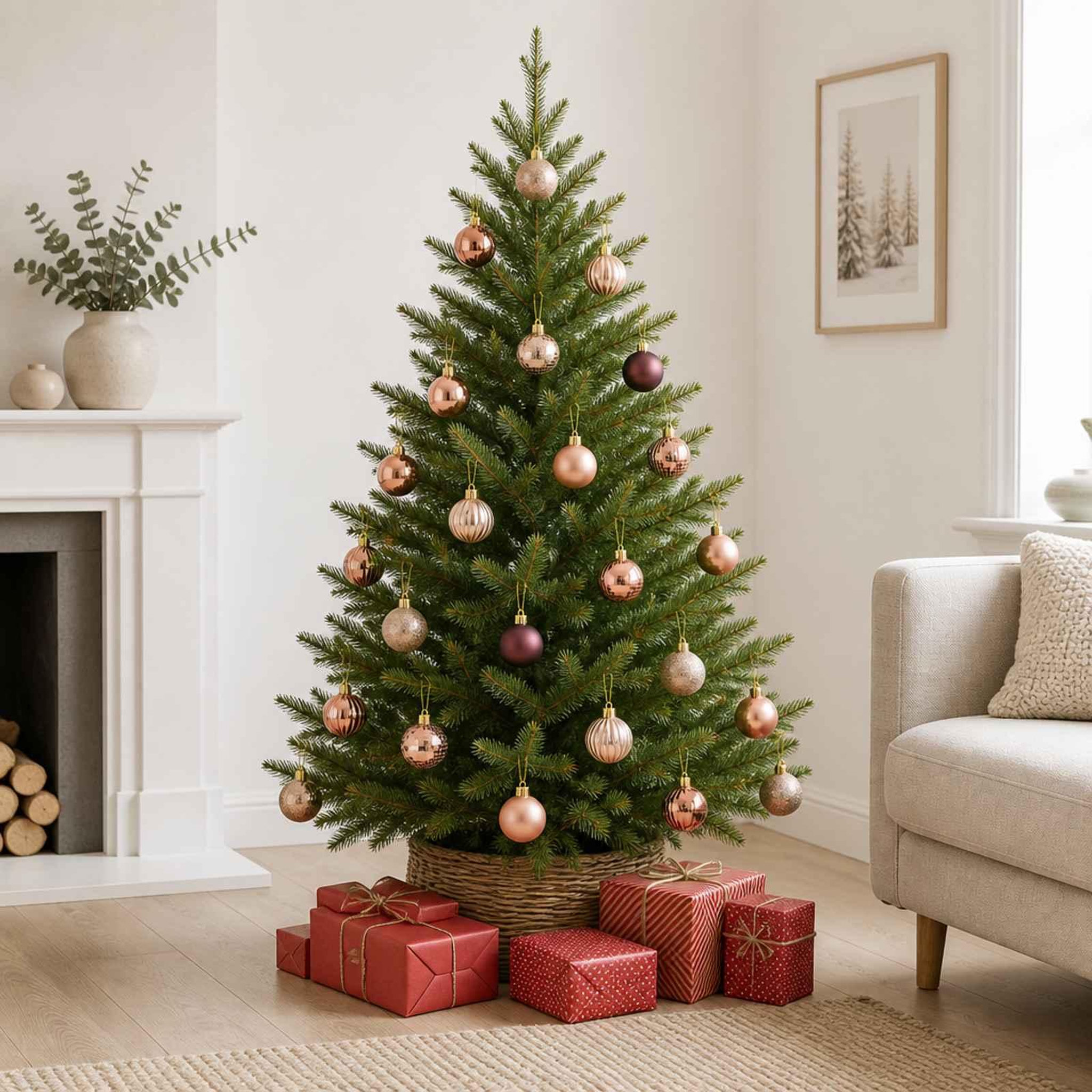 Voir la diapositive 2 : VIDAXL Ensemble de boules de Noël 100 pc Champagne et brun 4 cm