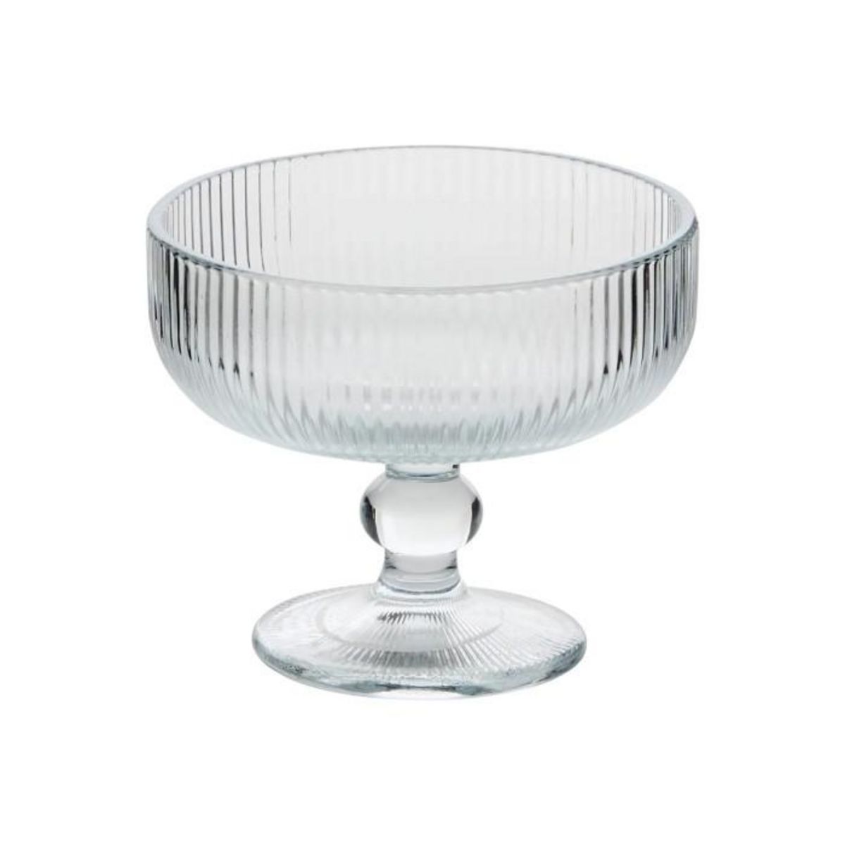 SECRET DE GOURMET Lot de 6 Coupes à Glace Strie  Ema  34cl Transparent