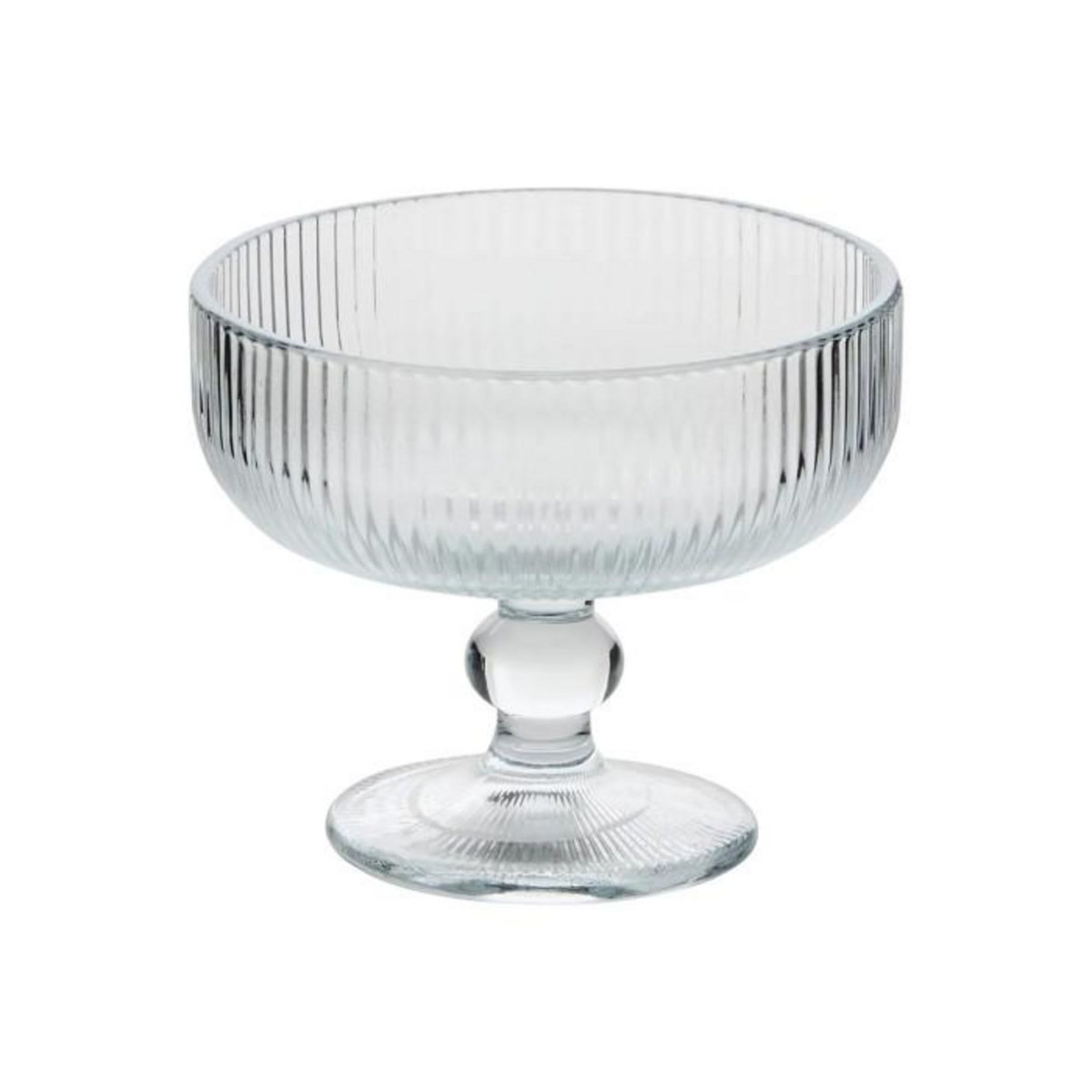 SECRET DE GOURMET Lot de 6 Coupes à Glace Strie  Ema  34cl Transparent