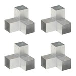 VIDAXL Connecteurs de poteau 4 pcs Forme en Y Metal galvanise 91x91 mm