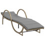 Voir la diapositive 2 : VIDAXL Chaise longue avec coussin beige 60x199x42 cm resine tressee