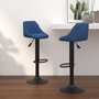 Voir la diapositive 1 : VIDAXL Tabourets de bar lot de 2 bleu velours