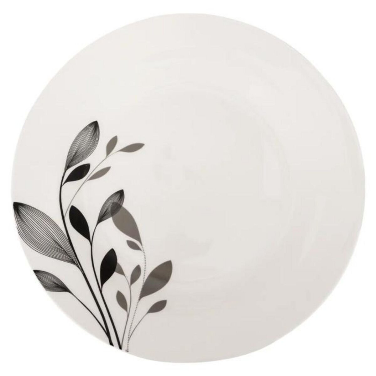 SECRET DE GOURMET Service de Table 18 Pièces  Lila  26cm Blanc & Noir