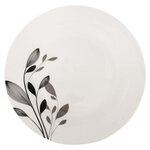 SECRET DE GOURMET Service de Table 18 Pièces  Lila  26cm Blanc & Noir