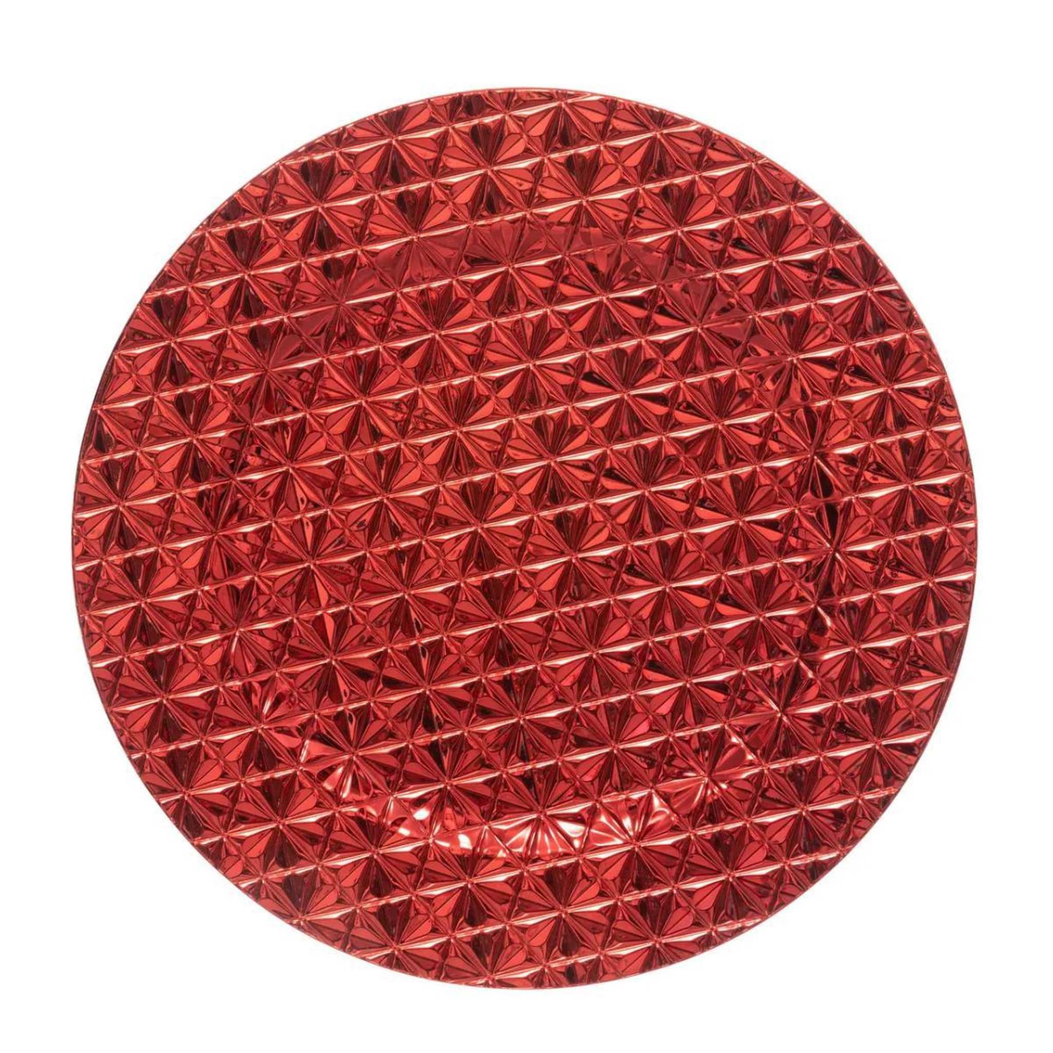 ATMOSPHERA Assiette de présentation  geo  33cm rouge