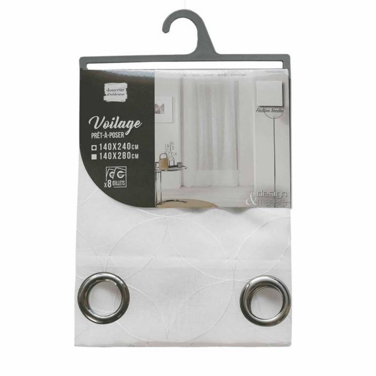 Paris Prix Rideau Voilage à Œillets  Olympia  140x240cm Blanc