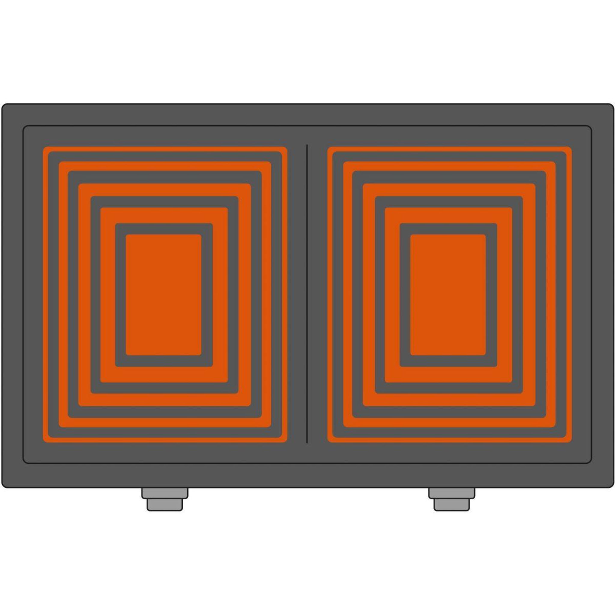 Voir la diapositive 5 : Riviera & Bar Plancha électrique QPL530 réversible à poser, 45.5x28.5 cm