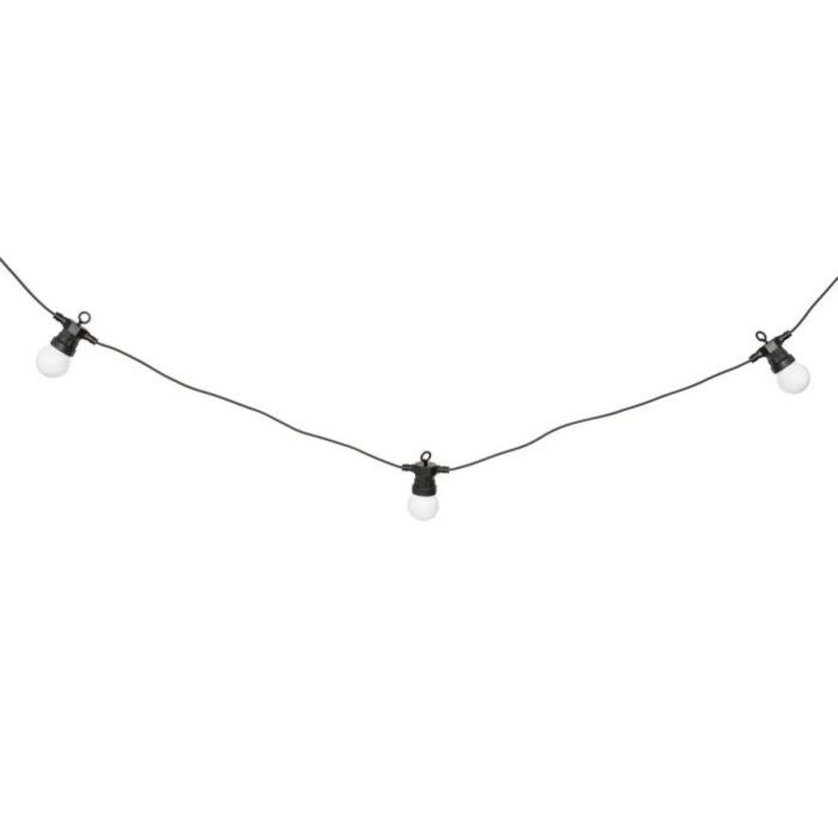 ATMOSPHERA Guirlande d'Extérieur Solaire 10 LED  Soa  800cm Noir & Blanc