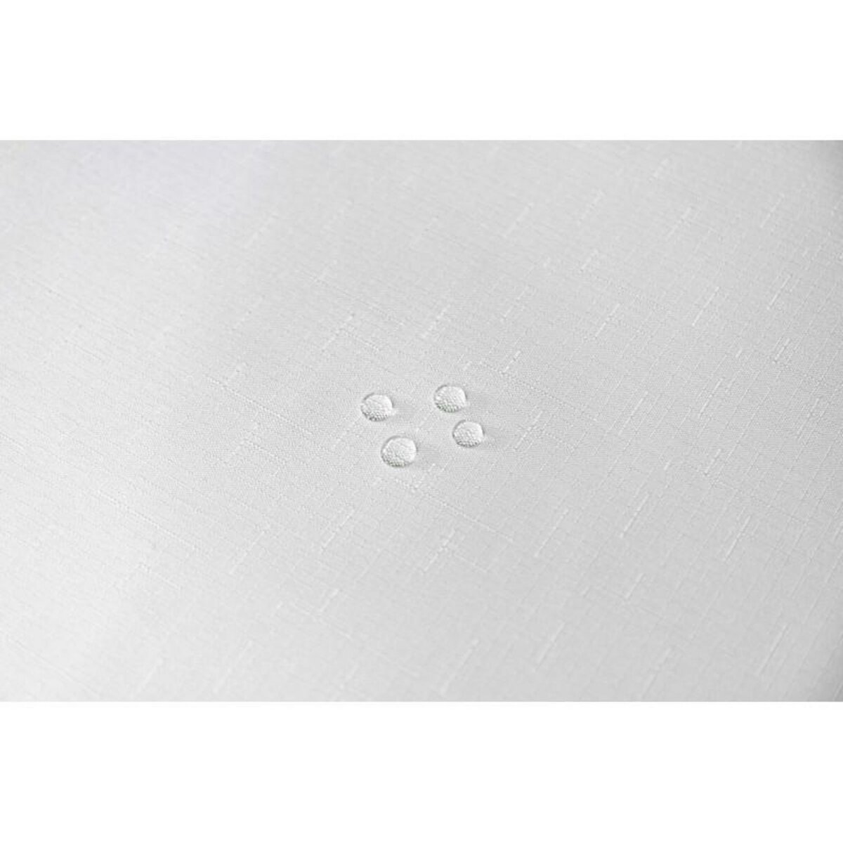 UNIVERS DECOR Nappe enduite avec traitement antitache Blanc carrée 180 x 180 cm