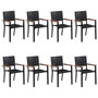 Voir la diapositive 5 : VIDAXL Ensemble a manger de jardin 9 pcs Noir