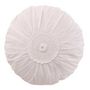 Voir la diapositive 1 : Paris Prix Coussin Rond en Coton  Dentelle  40cm Blanc