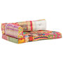 Voir la diapositive 1 : VIDAXL Coussin de canape palette Multicolore Tissu Patchwork