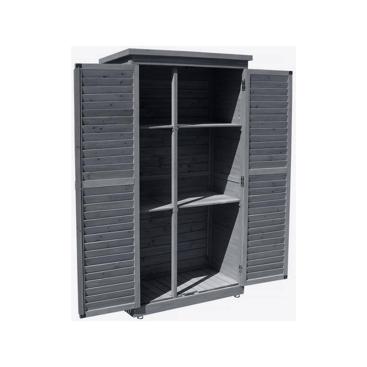 Habitat et Jardin Armoire de jardin  Space  - 87 x 46.5 x 160 cm - Anthracite
