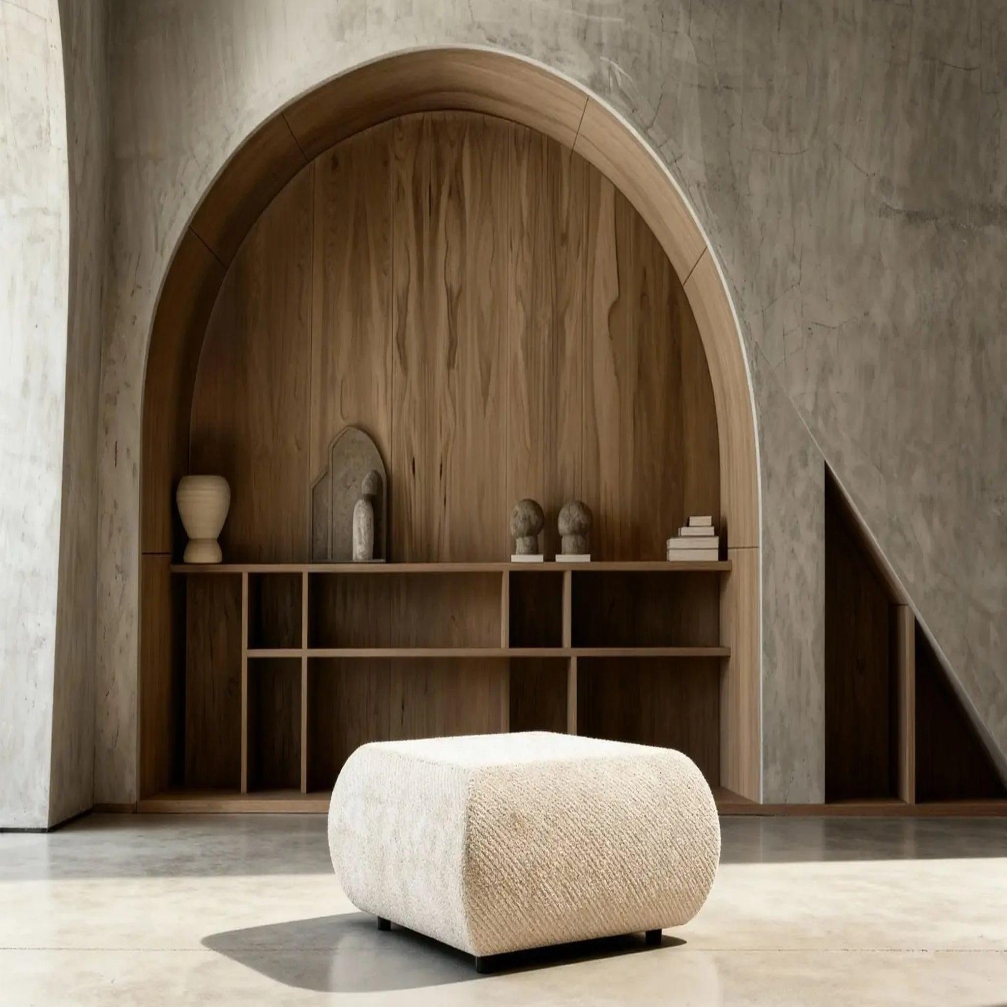 Voir la diapositive 5 : CASANOVA PARIS Levi - pouf tissu lisse
