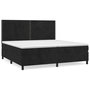 Voir la diapositive 2 : VIDAXL Sommier a lattes de lit et matelas Noir 200x200 cm Velours