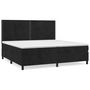 Voir la diapositive 2 : VIDAXL Sommier a lattes de lit et matelas Noir 200x200 cm Velours