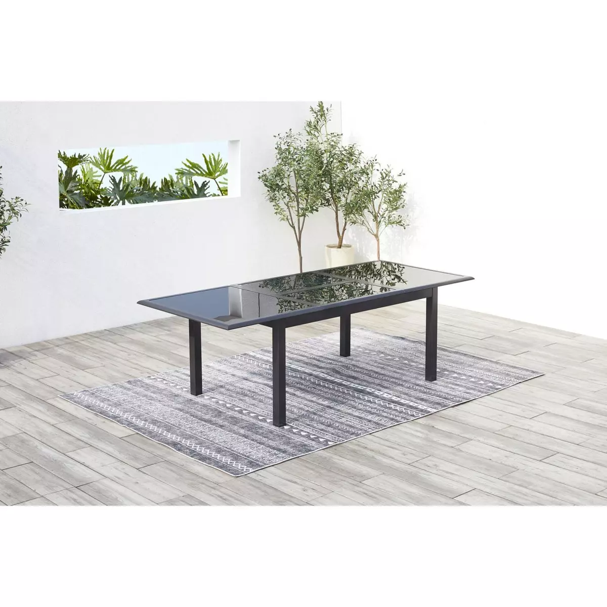 CONCEPT USINE Table extensible de jardin Aluminium 6 à 12 places RAVENNE