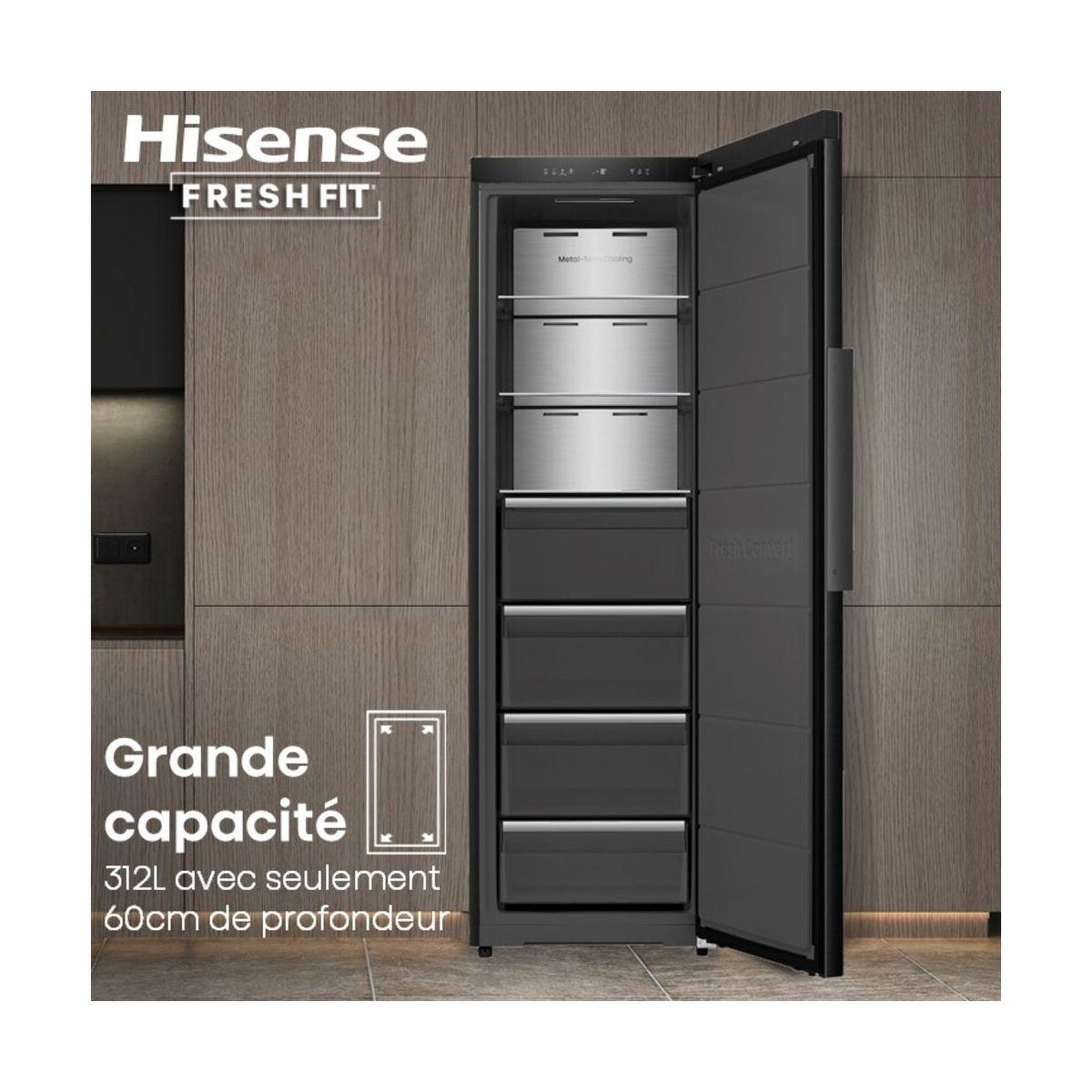Voir la diapositive 5 : Hisense Congélateur armoire ft5k310gsfc freshfit
