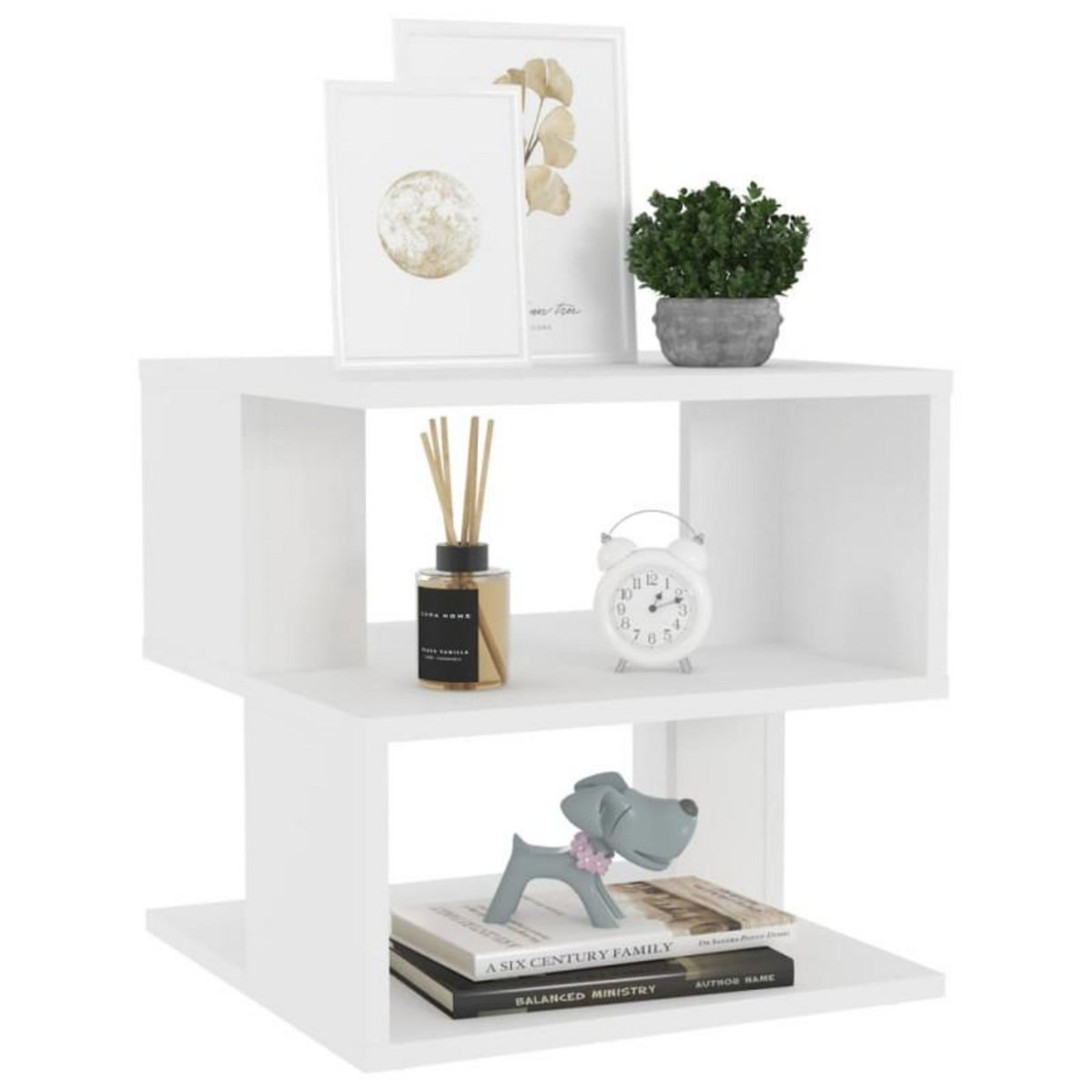 VIDAXL Table d appoint Blanc 40x40x40 cm Aggloméré