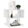 Voir la diapositive 3 : VIDAXL Table d appoint Blanc 40x40x40 cm Aggloméré