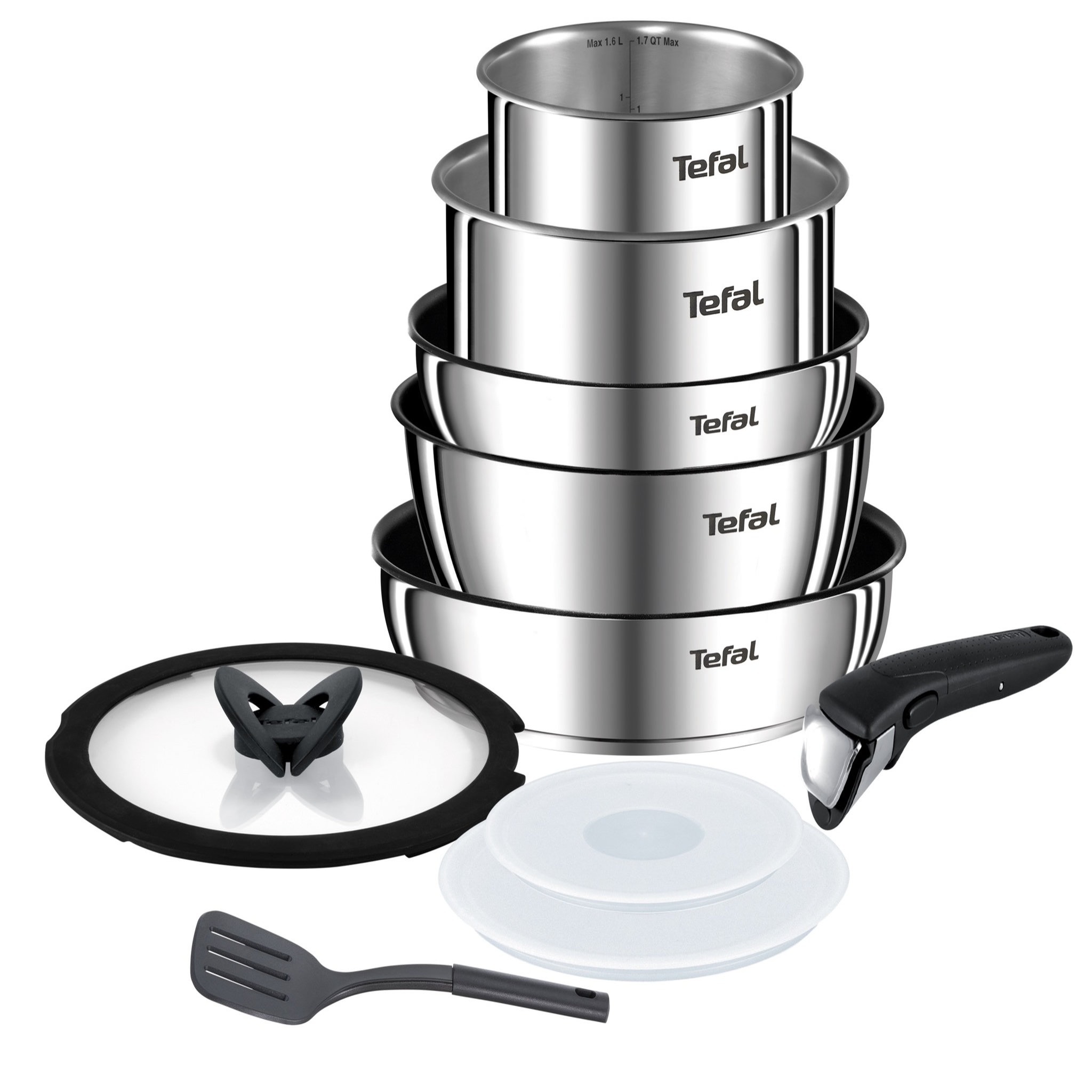TEFAL Batterie de cuisine 10 pièces inox EMOTION Induction 