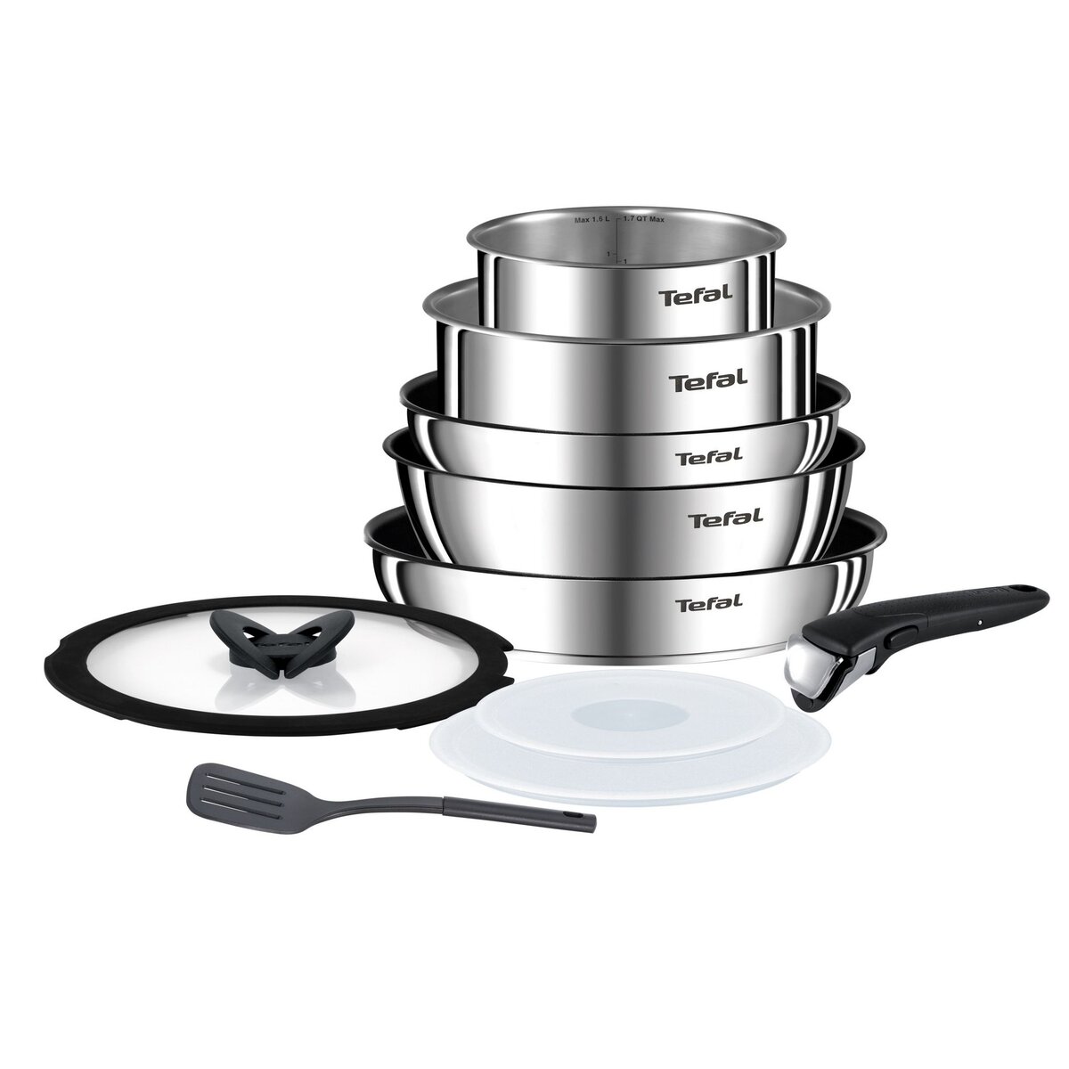 TEFAL Batterie de cuisine 10 pièces inox EMOTION Induction 