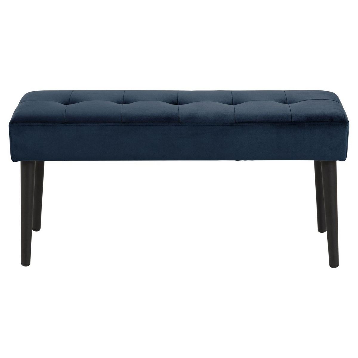 TOILINUX Banc 2 places Bella en métal et tissus effet velours