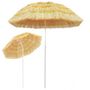 Voir la diapositive 2 : VIDAXL Parasol de plage Naturel 180 cm Style hawaïen