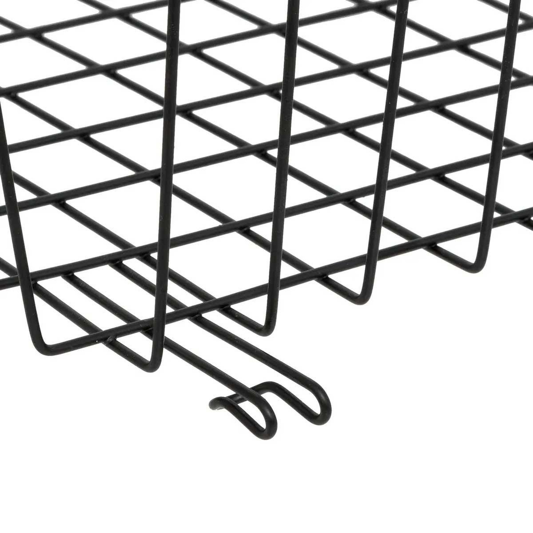 Voir la diapositive 3 : FIVE Panier à suspendre en métal  dressing  31cm noir