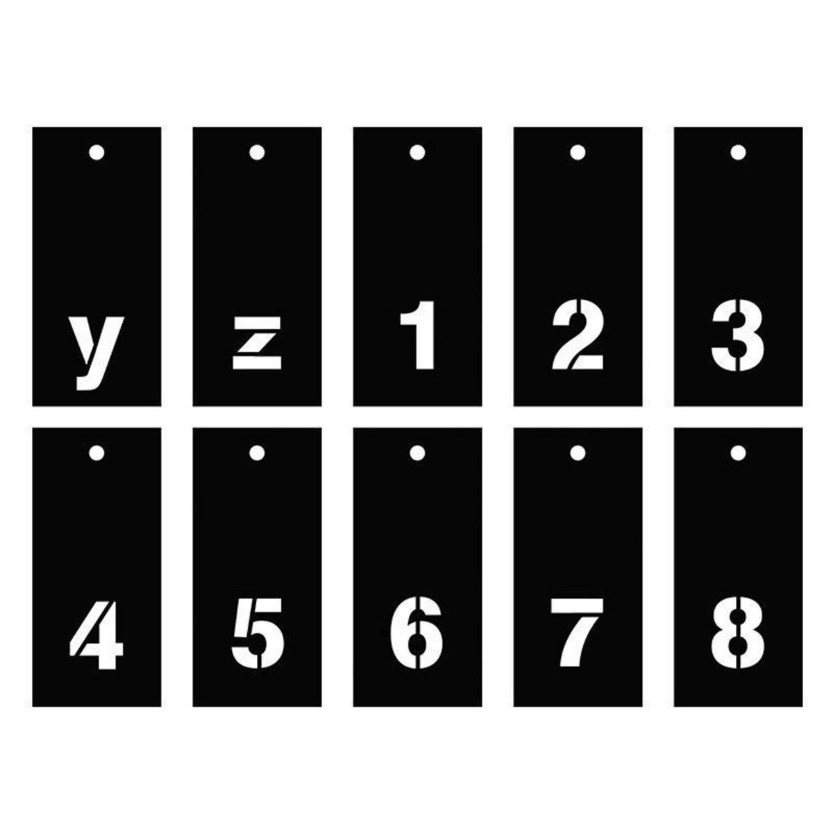 Artemio Pochoirs alphabet 70 lettres majuscules et minuscules & chiffres