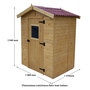 Voir la diapositive 3 : Habrita Abri de jardin bois - 1,83m² - EDEN 2