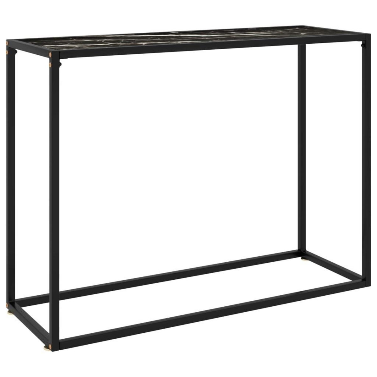 VIDAXL Table console Noir 100x35x75 cm Verre trempe